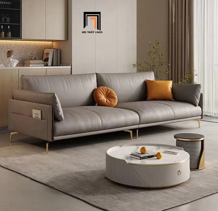 Hình thu nhỏ: Bộ ghế sofa phòng khách KT65 Skinny da công nghiệp