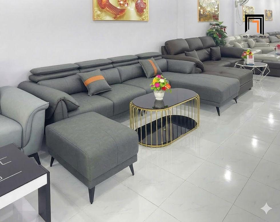 sofa góc da sang trọng