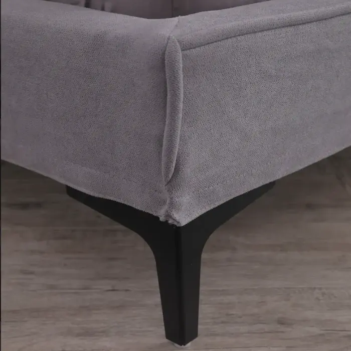 Hình thu nhỏ: Giường ngủ hiện đại GN75 Rio vải nhung xám đậm giá rẻ