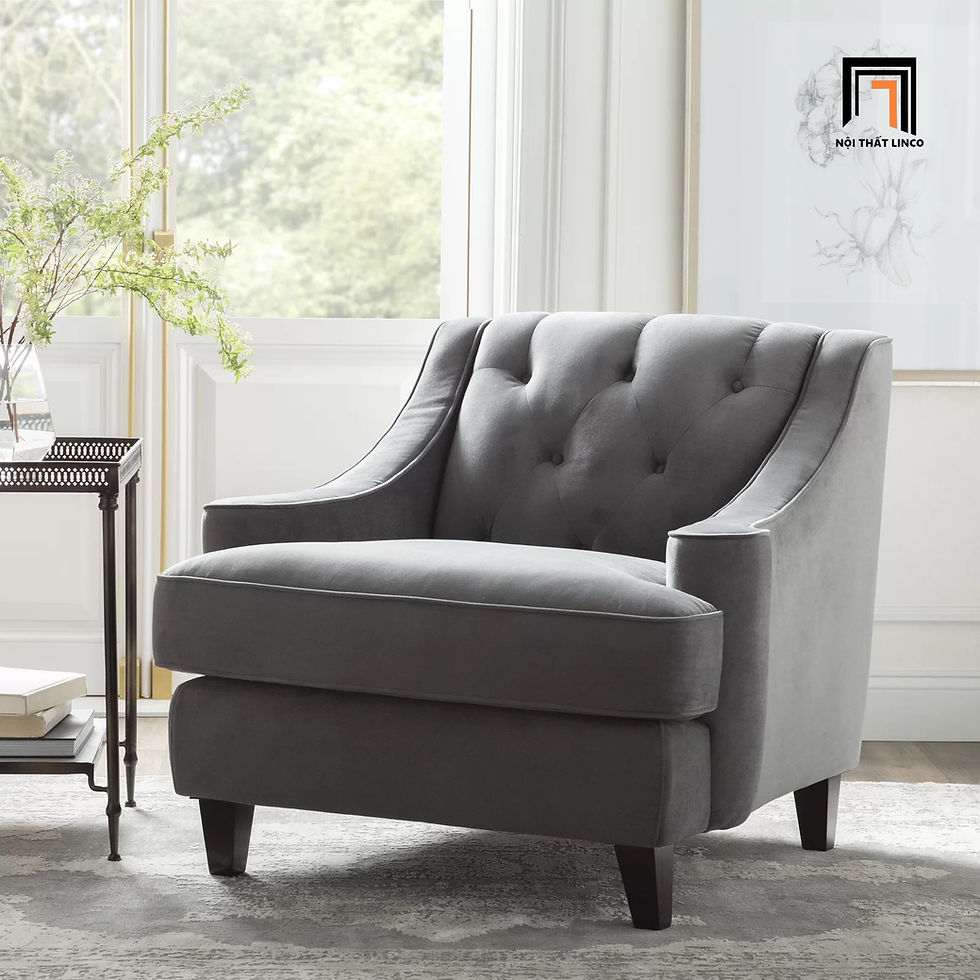 sofa đơn xám đậm