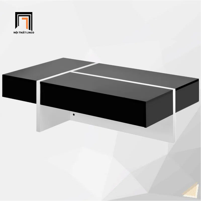 Hình thu nhỏ: Bàn sofa phòng khách ván gỗ đen BSF61 Egnar 1m1 x 55