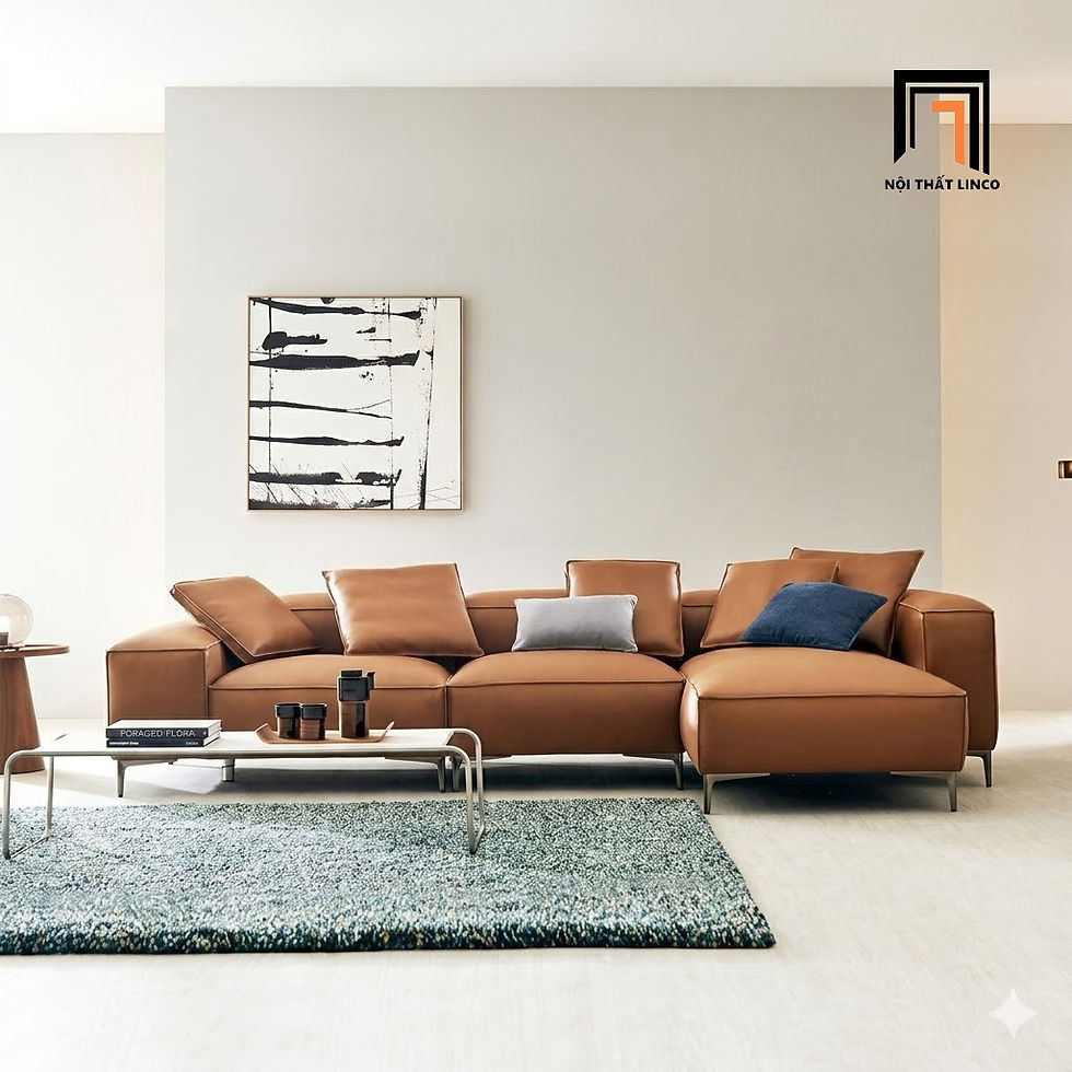 sofa góc bọc da