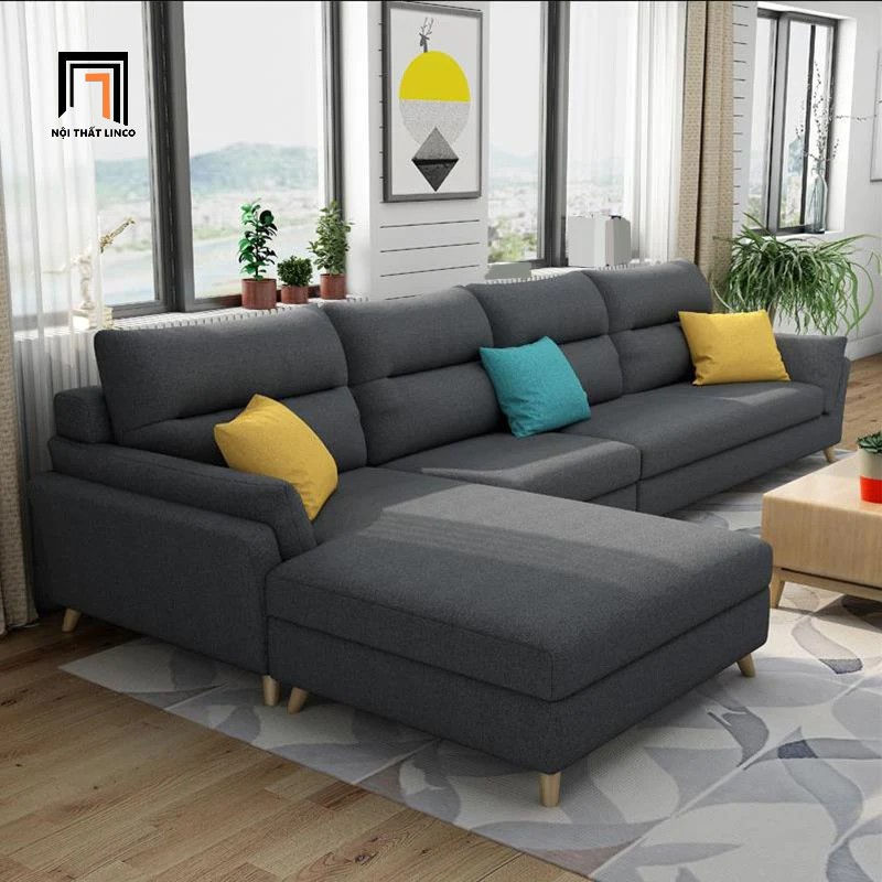 Hình thu nhỏ: sofa góc xám đậm