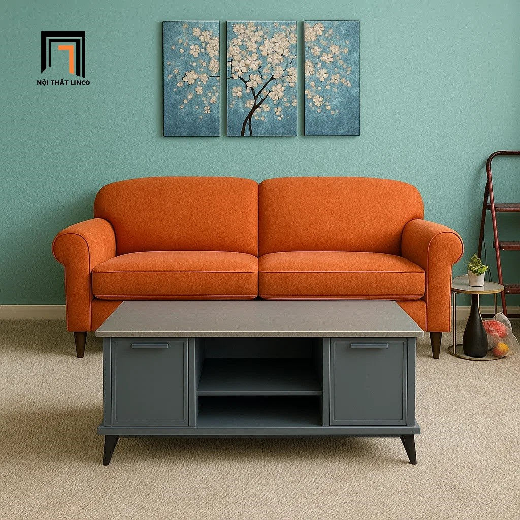 Bàn sofa hình hộp màu xám BTPK94 Camden cho văn phòng