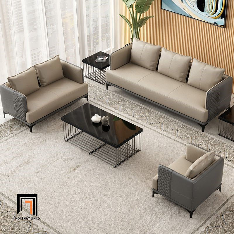 Hình thu nhỏ: set ghế sofa da giả