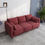 Hình thu nhỏ: Bộ ghế sofa phòng khách nhỏ KT101 Redfield màu đỏ đô