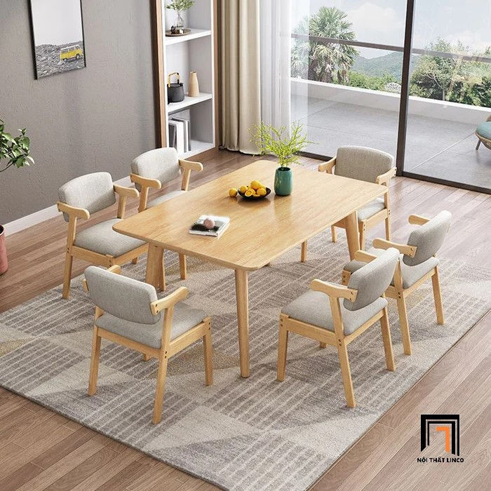 Hình thu nhỏ: bộ bàn ăn gỗ cao su