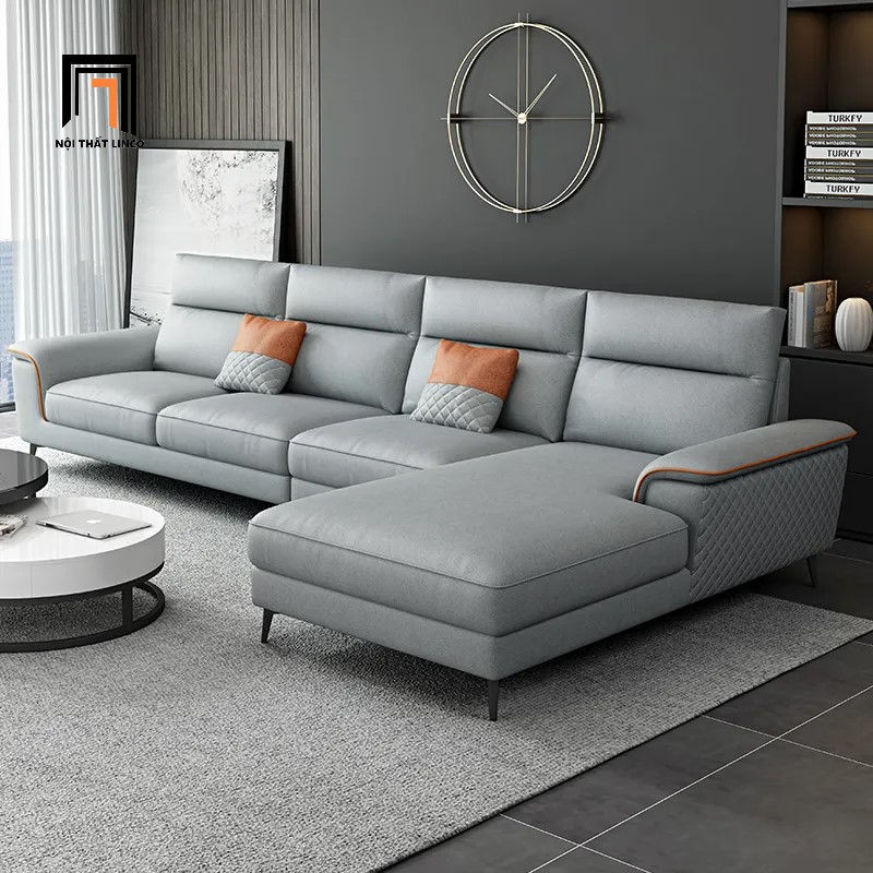 Hình thu nhỏ: sofa góc da xám