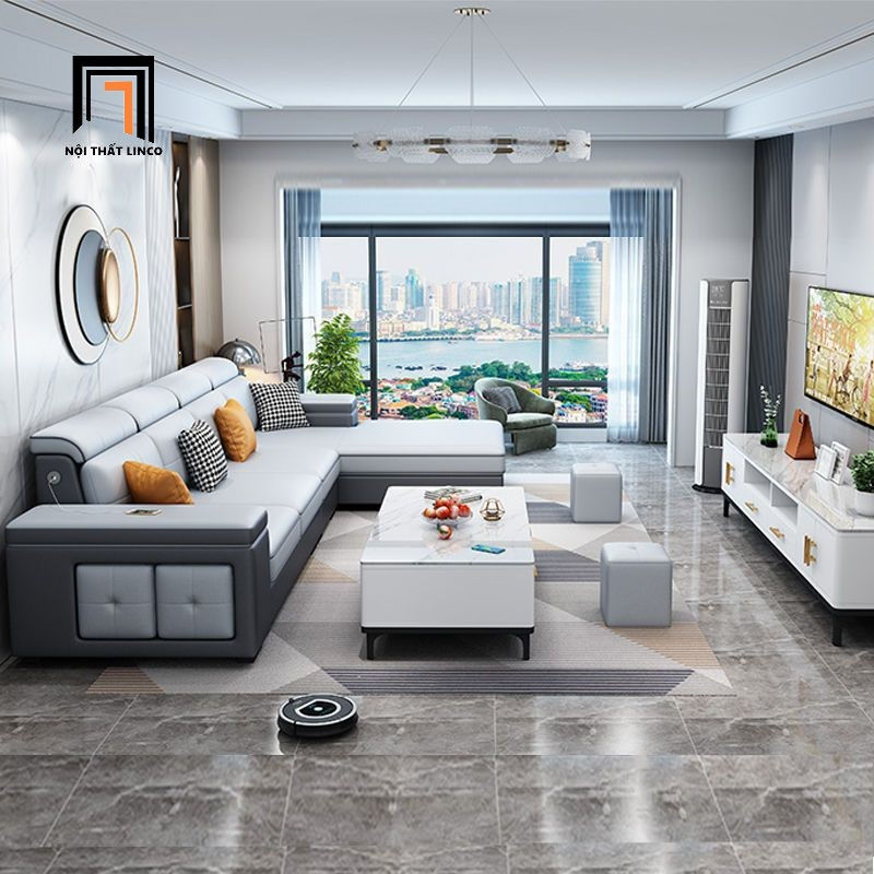 Hình thu nhỏ: sofa da