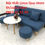 Hình thu nhỏ: Bộ bàn ghế sofa giường sofa bed SFG02 xanh dương giá rẻ Nội thất Linco Quy Nhơn