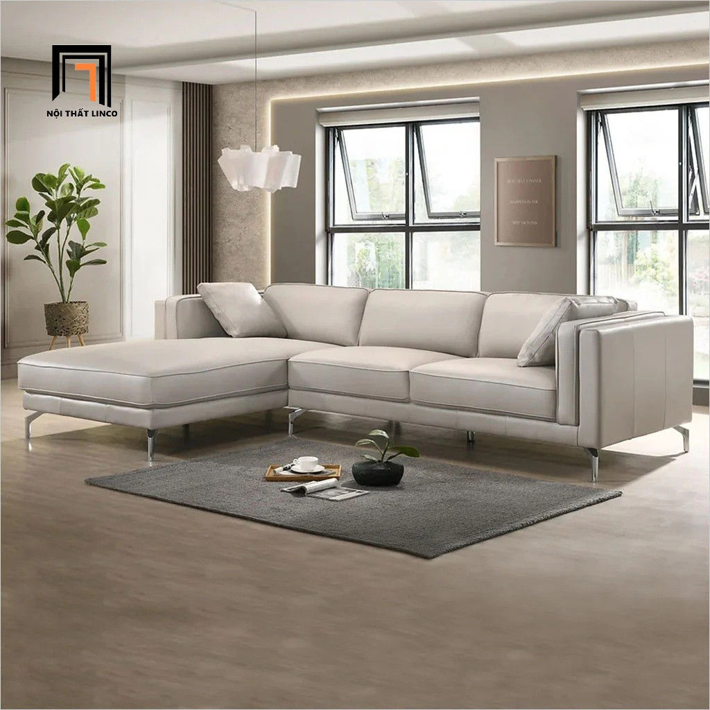 sofa góc da công nghiệp