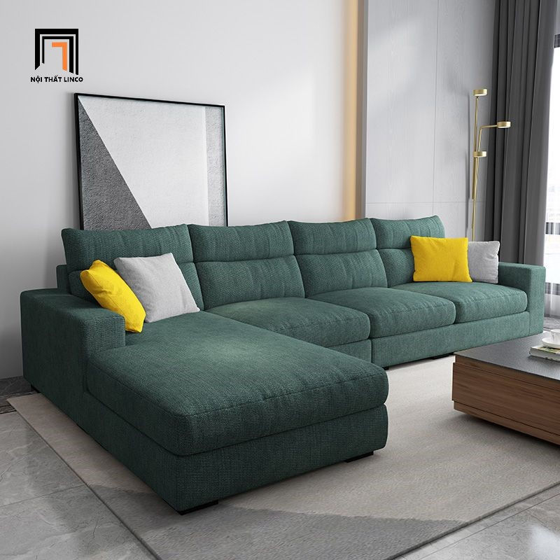 Hình thu nhỏ: sofa nỉ xanh lá