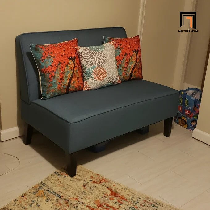 Hình thu nhỏ: Ghế sofa văng mini dài 1m BT229 Devair màu cam