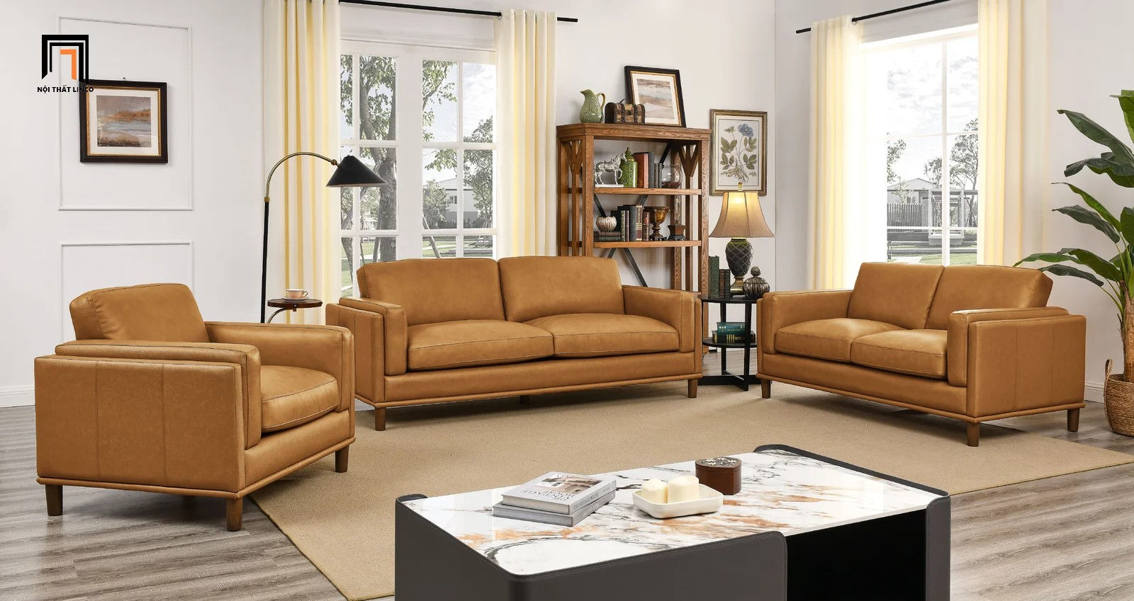 bộ ghế sofa da