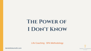 Blog post cover — The Power of I Don't Know by Daniela Fukumothi