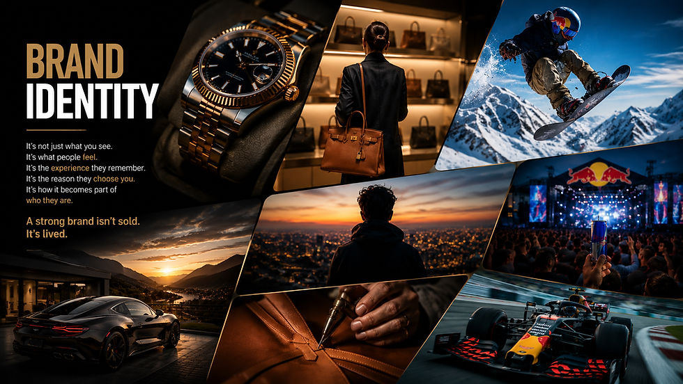 Brand identity is not only logos, packaging, or templates.
