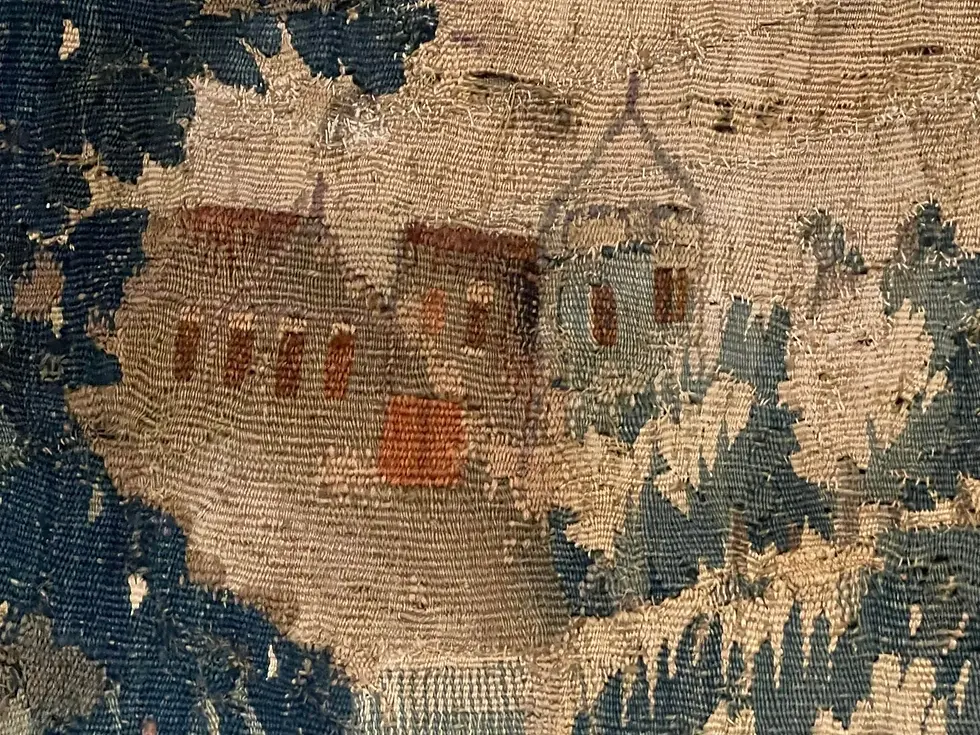 Thumbnail: Antique 17th Century Flemish Belgium VENDURE Wool & Silk HUNTING Tapestry 1660s