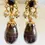 Thumbnail: Vintage Miriam Haskell Baroque Art Glass Clip On Earrings