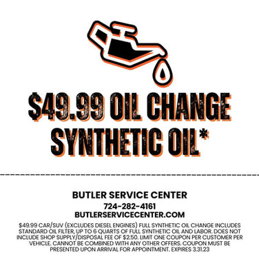 49.99 Synthetic Oil Change 