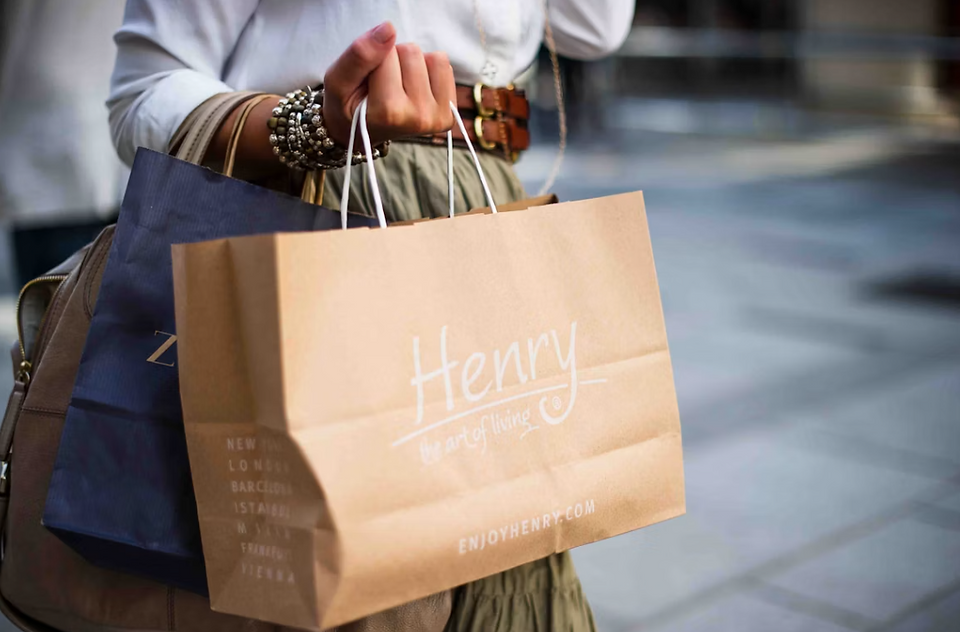 Shopping bags from a local boutique, representing Guatemala City's growing community of independent shops and designers.