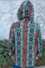 Thumbnail: Oversized Western Tooled Pullover w/ Hood