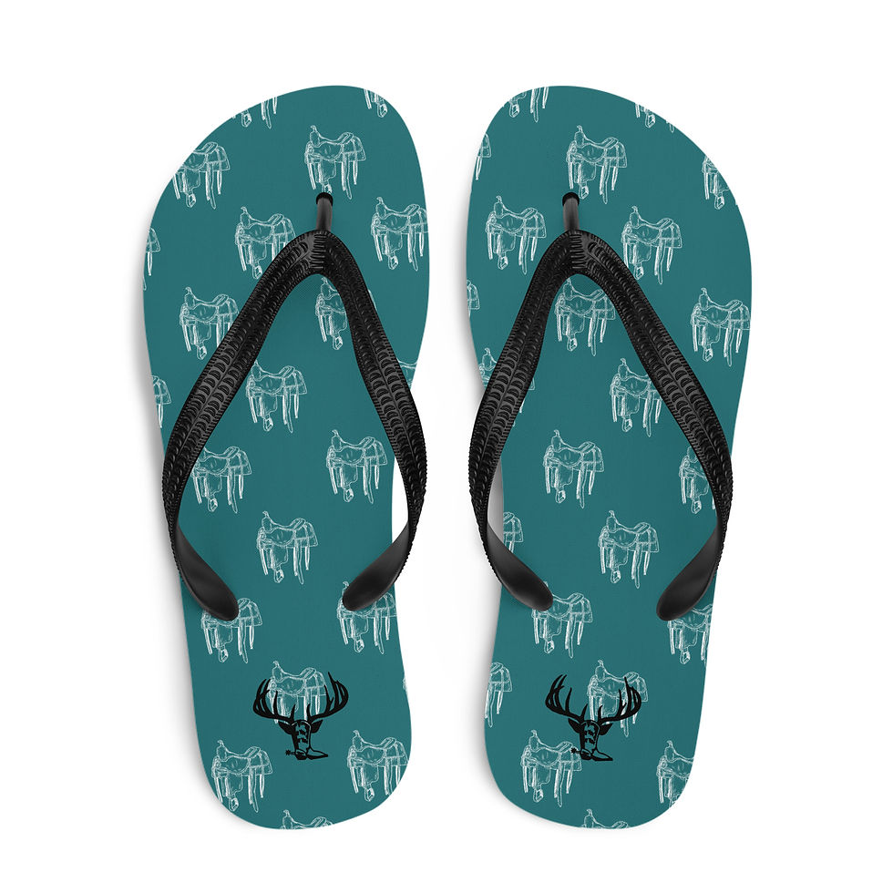 Thumbnail: Saddle Up Teal Flip-Flops