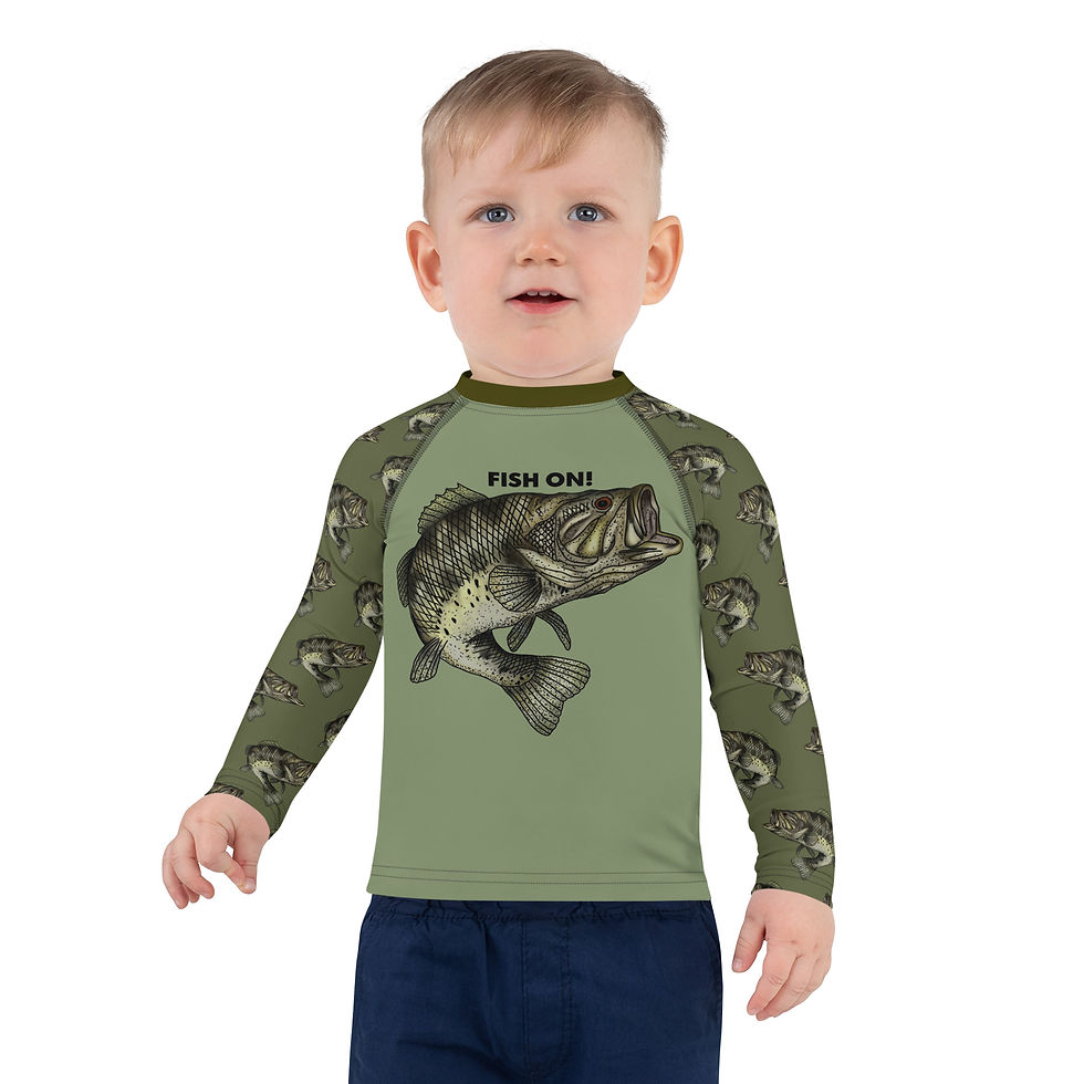 Thumbnail: "Fish On" Bass Kids Rash Guard