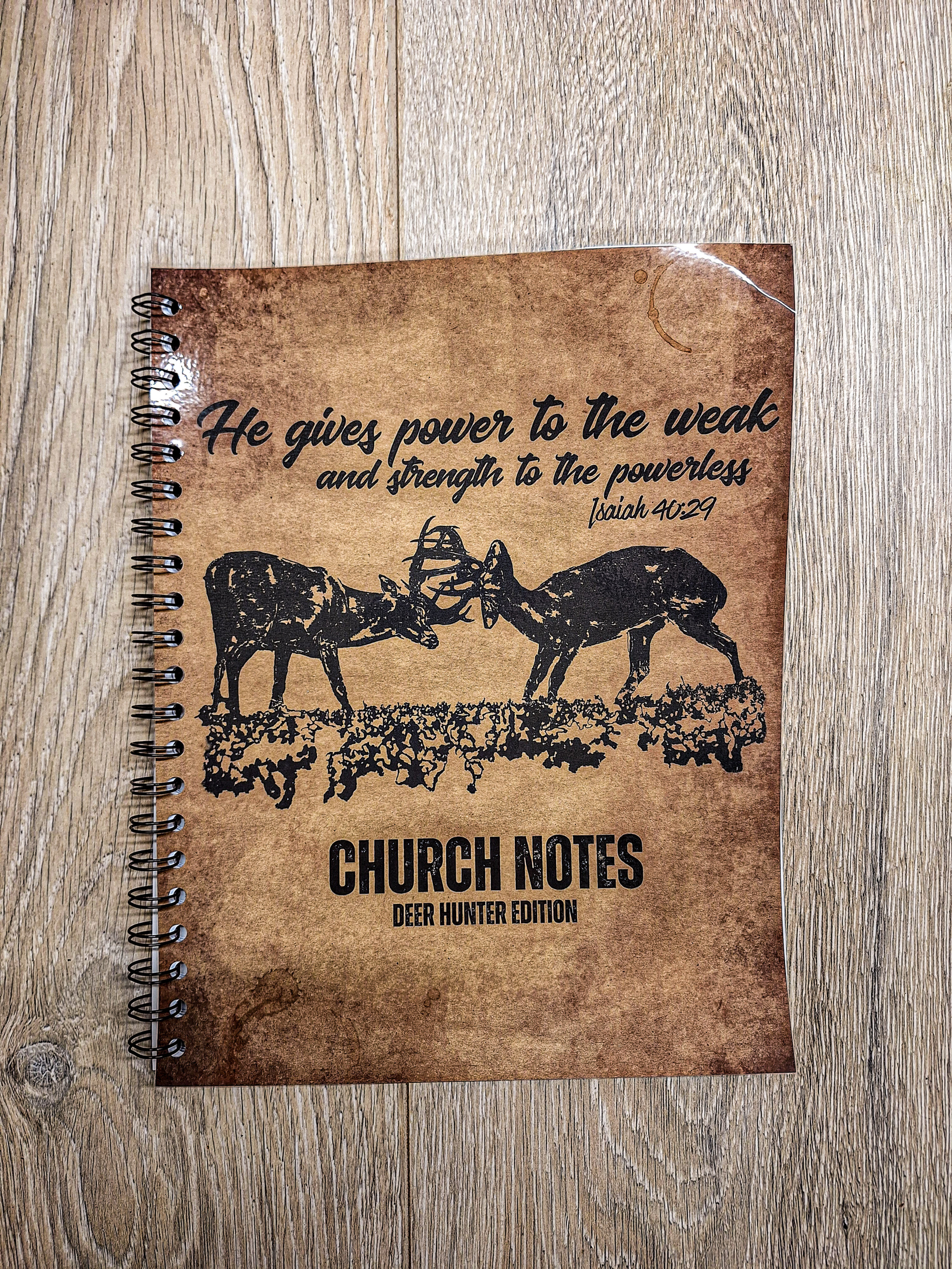 Church Notes Journal Deer Hunter Edition- Sermon Notes Christian Notebook