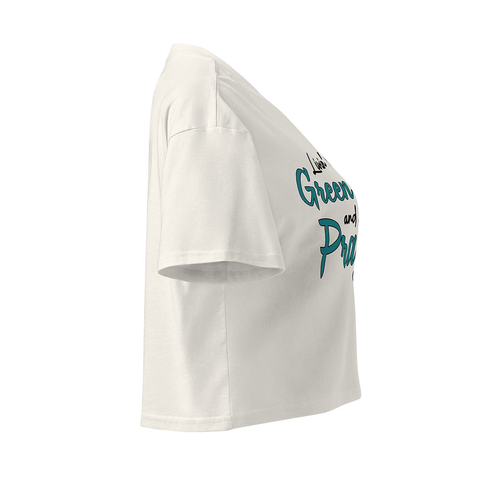 Thumbnail: "Livin' On Green Colts and a whole lotta Prayer" Women’s Crop Top
