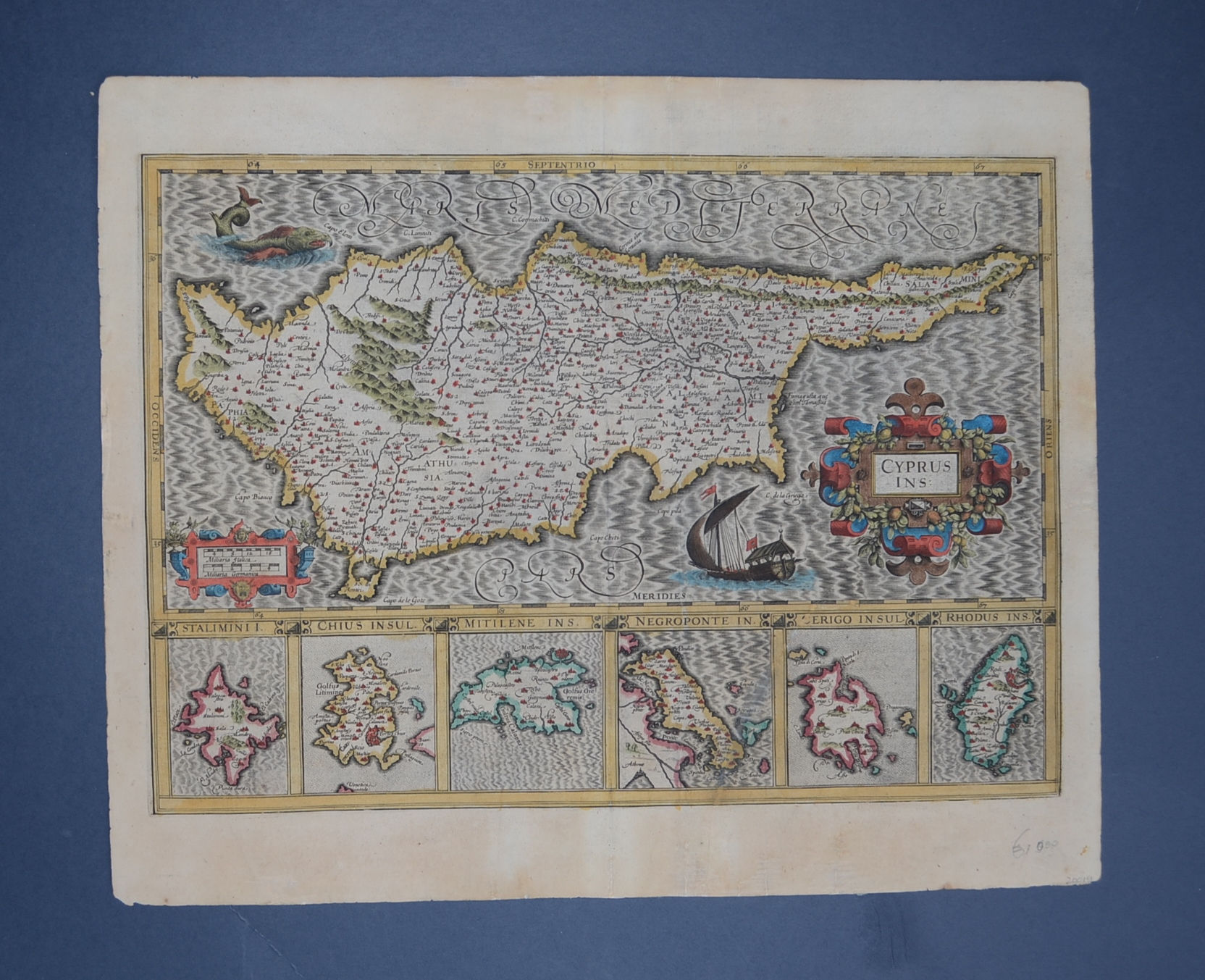 Gerail Merator, Jadocus Hondius, Cyprus Insula, ca. 1600, 355x493mm