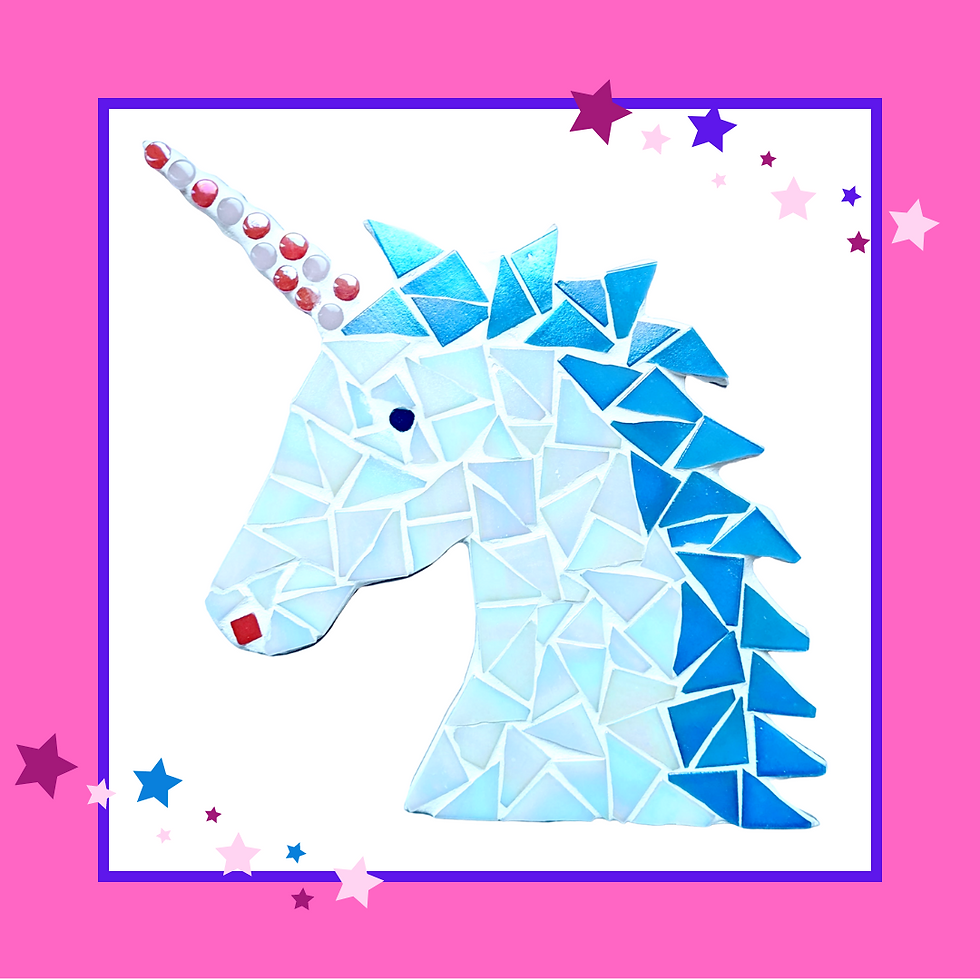 Thumbnail: White Iridescent Unicorn Mosaic Kit