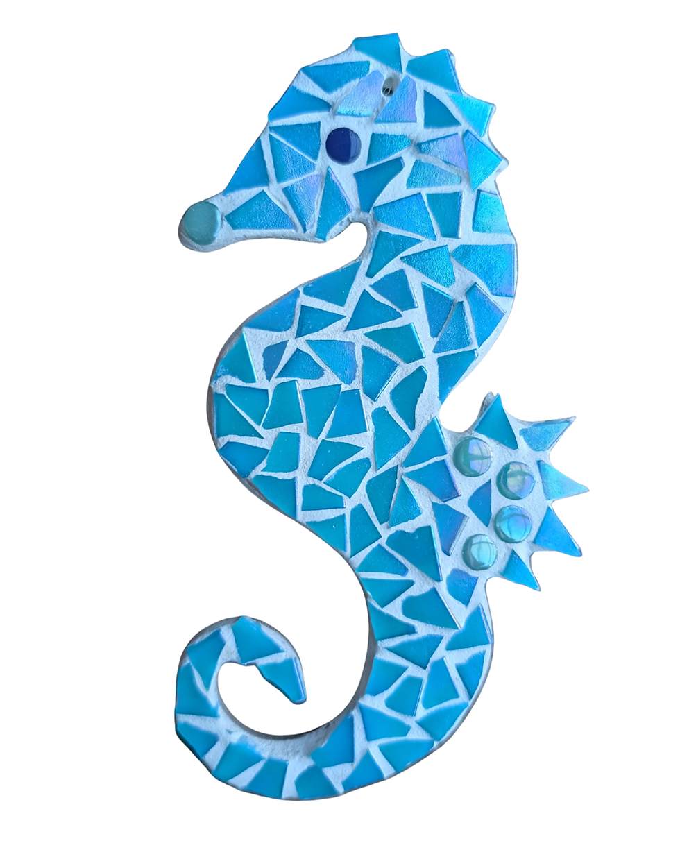 Thumbnail: Seahorse Mini Mosaic Kit - Turquoise Iridescent