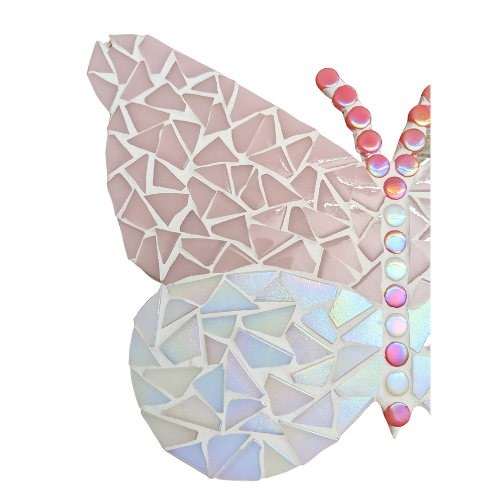 Thumbnail: Butterfly DIY Mosaic Kit - Pink and White