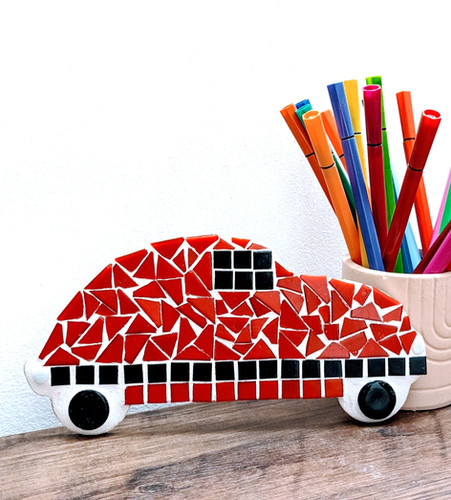 Red Racing Car Mosaic Kit | Montet Designs