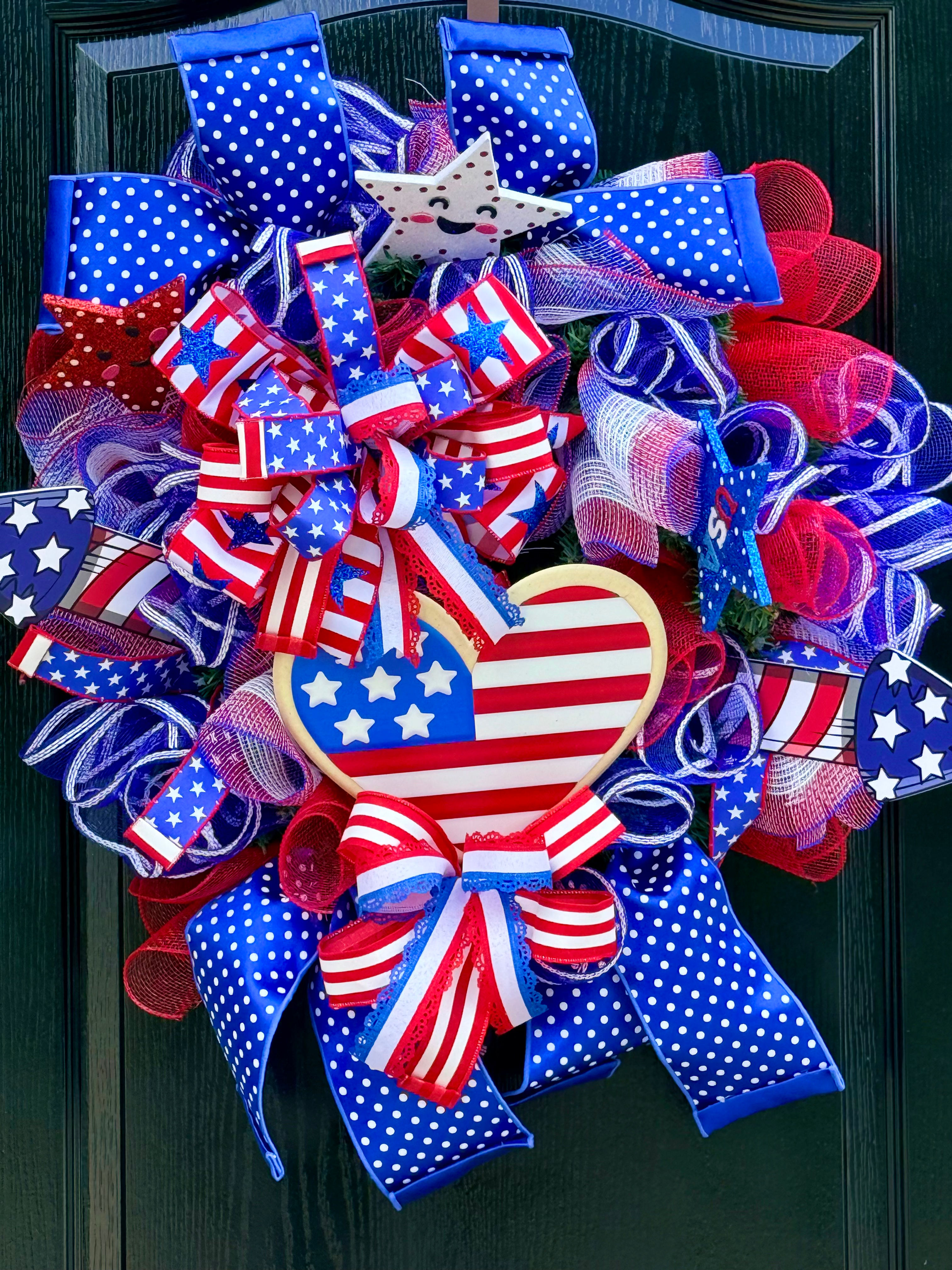 Red White & Blue Patriotic Wreath