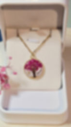 collier arbre de vie avec mèche de cheveux personnalisé