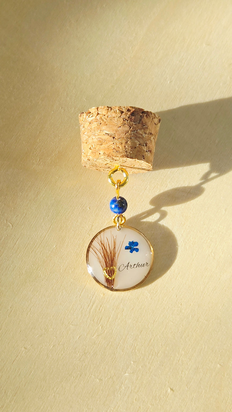 bijou souvenir personnalisé avec mèche de cheveux pour maman