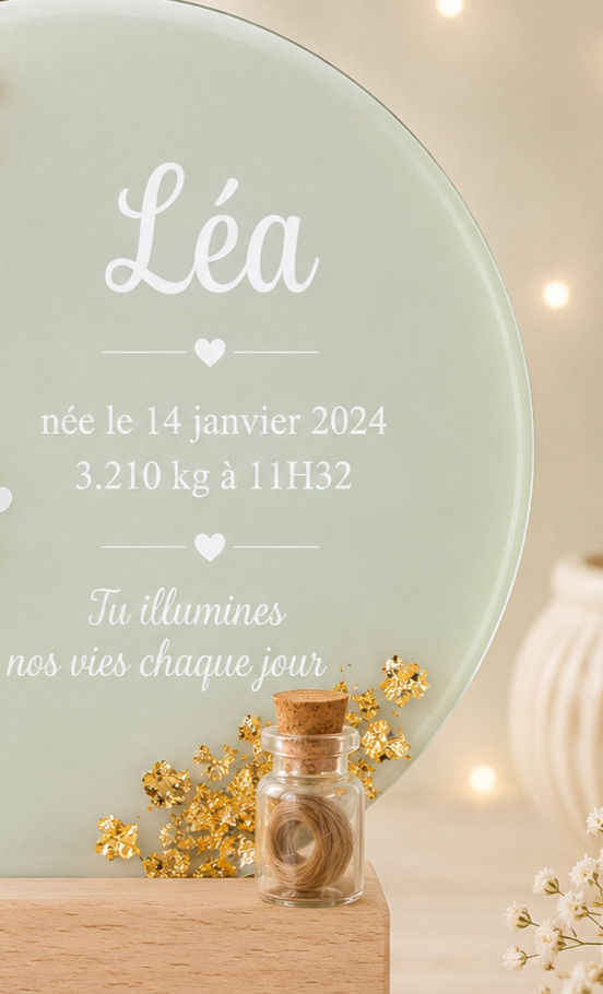 Miniature : souvenir naissance cheveux bébé fille ou garçon