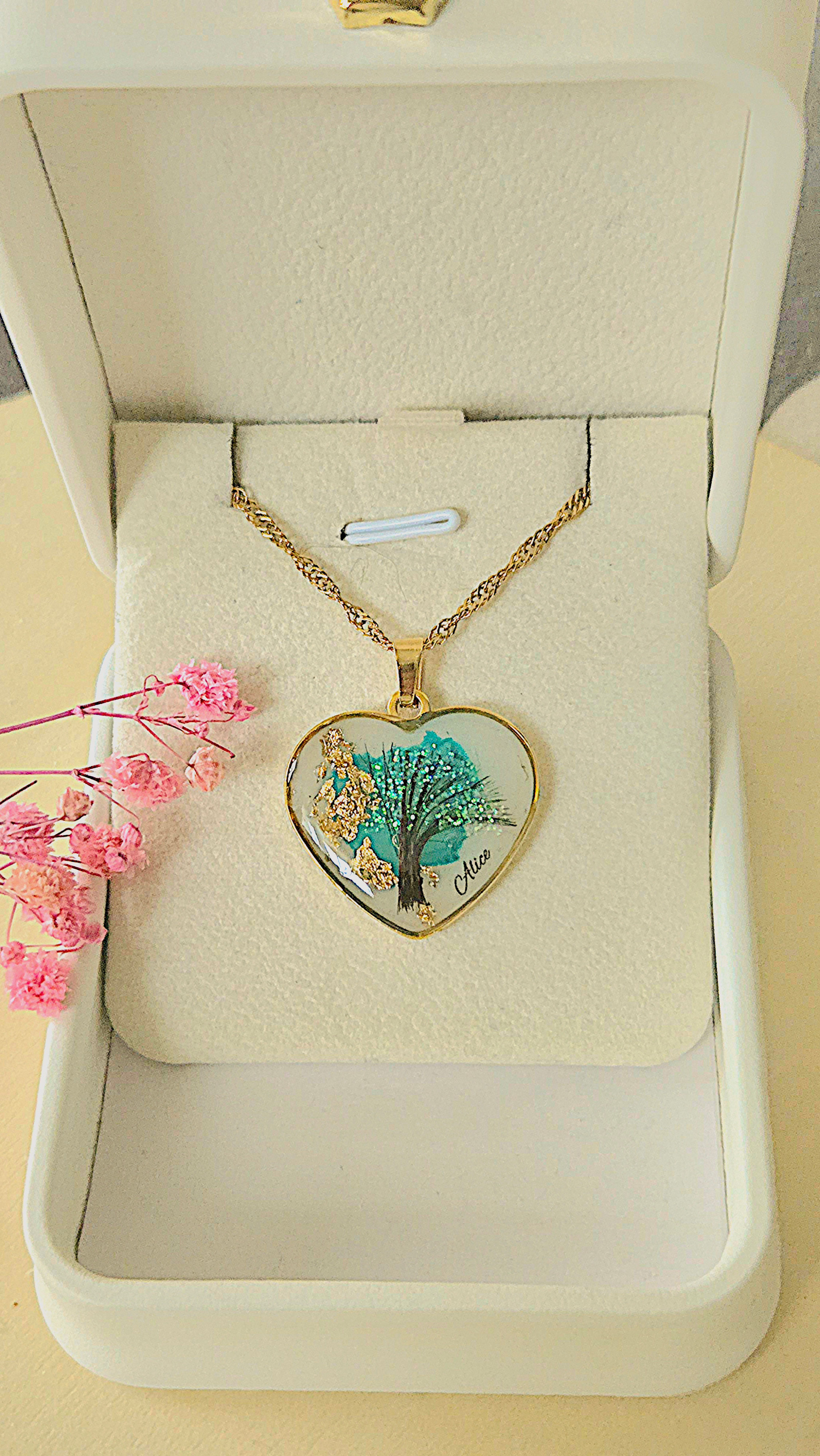 collier arbre de vie mèche de cheveux - cadeau souvenir