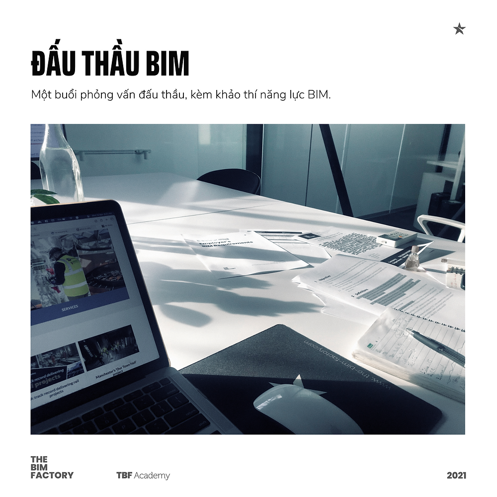 Một buổi phỏng vấn đấu thầu, kèm khảo thí năng lực BIM