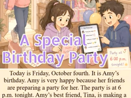 Birthday Party Reading Comprehension：從生日驚喜派對學會英文閱讀解題｜珍妮佛聊英文｜國中英文聽力閱讀｜國中英文會考重點