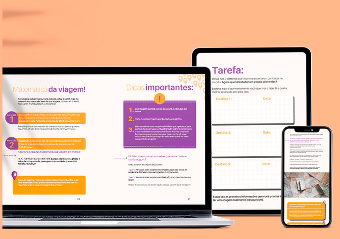 Viajante Minimalista — conteúdo do livro em dispositivos