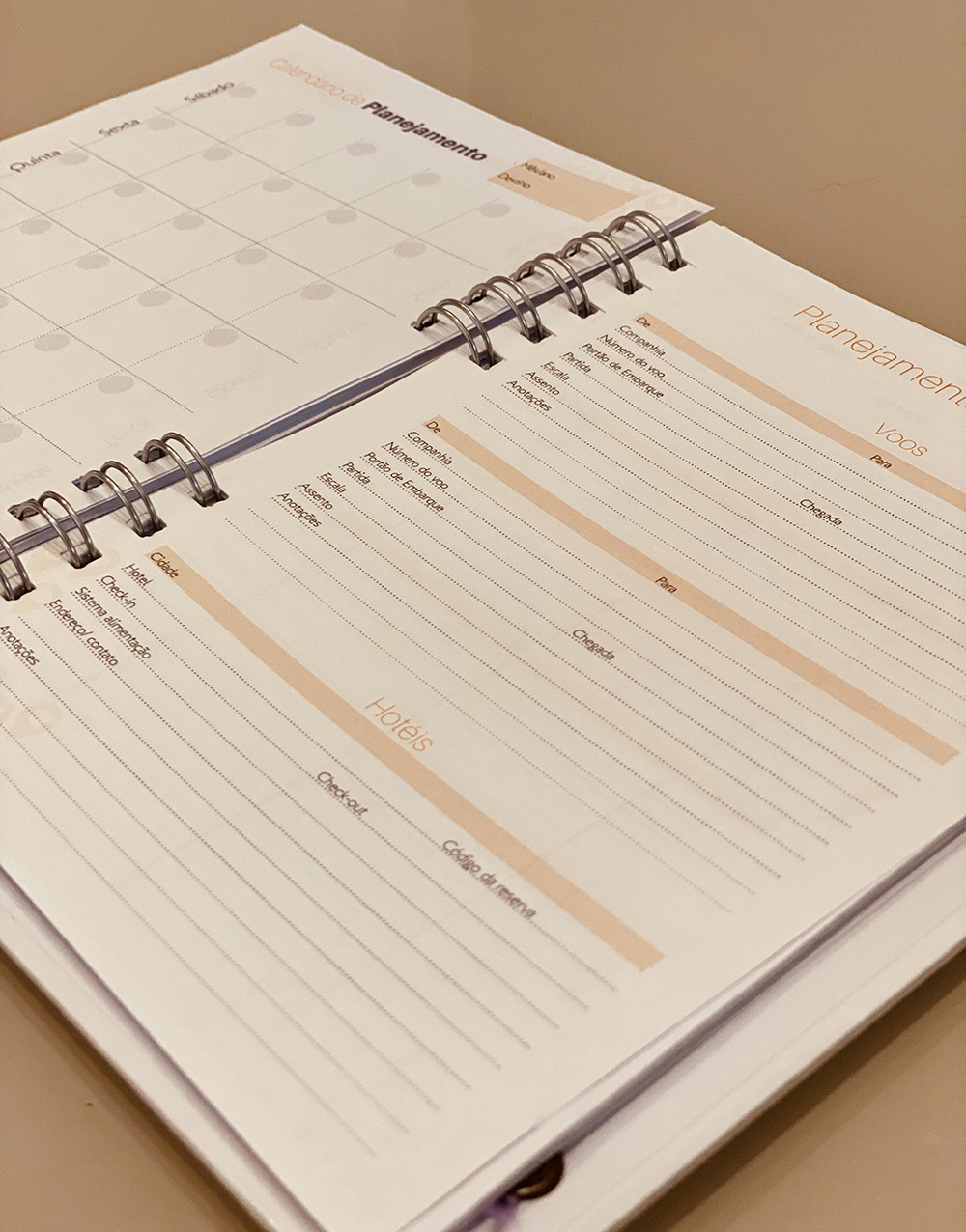 Planner Viagens — calendário de planejamento