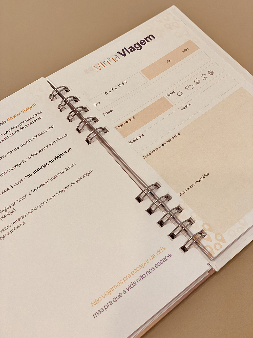 Planner Viagens — registro de memórias