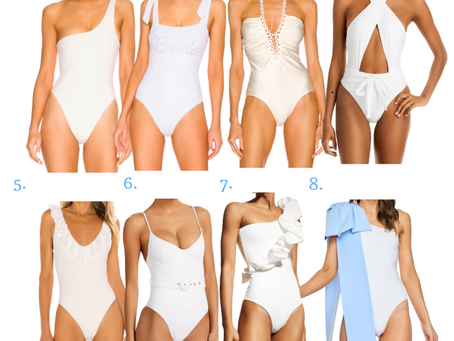 The Perfect White One Pieces for the Bride-to-Be