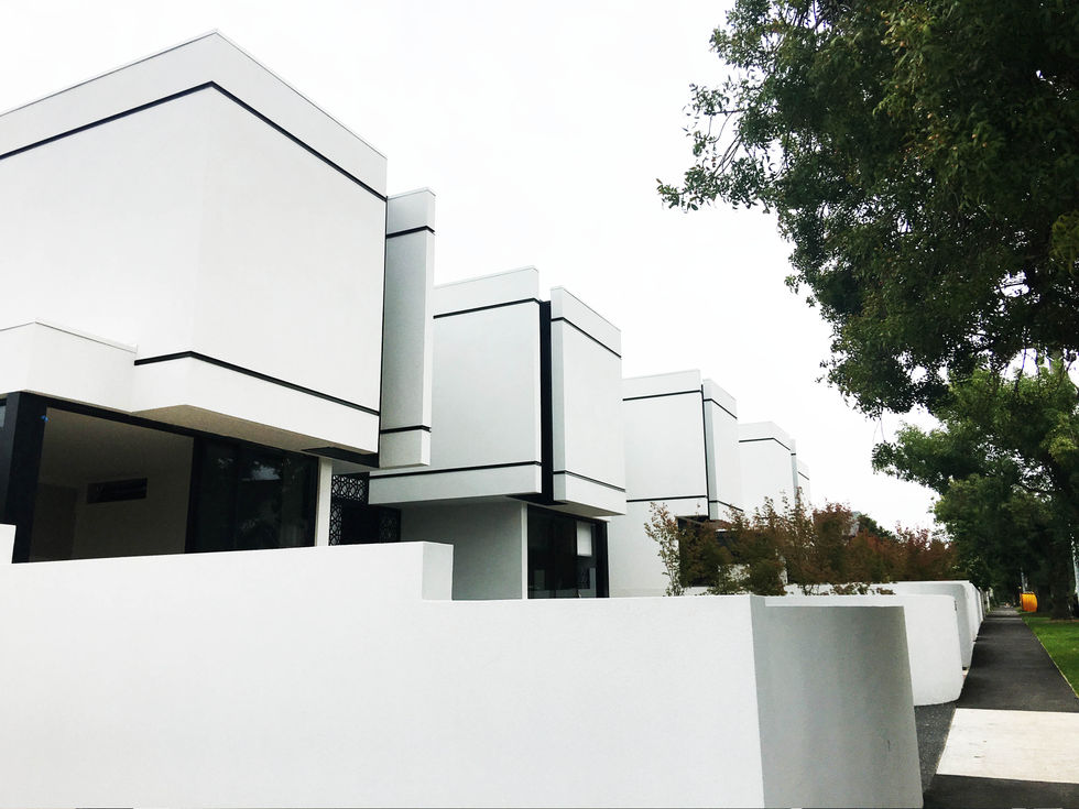 external view of the baie townhouses in brighton