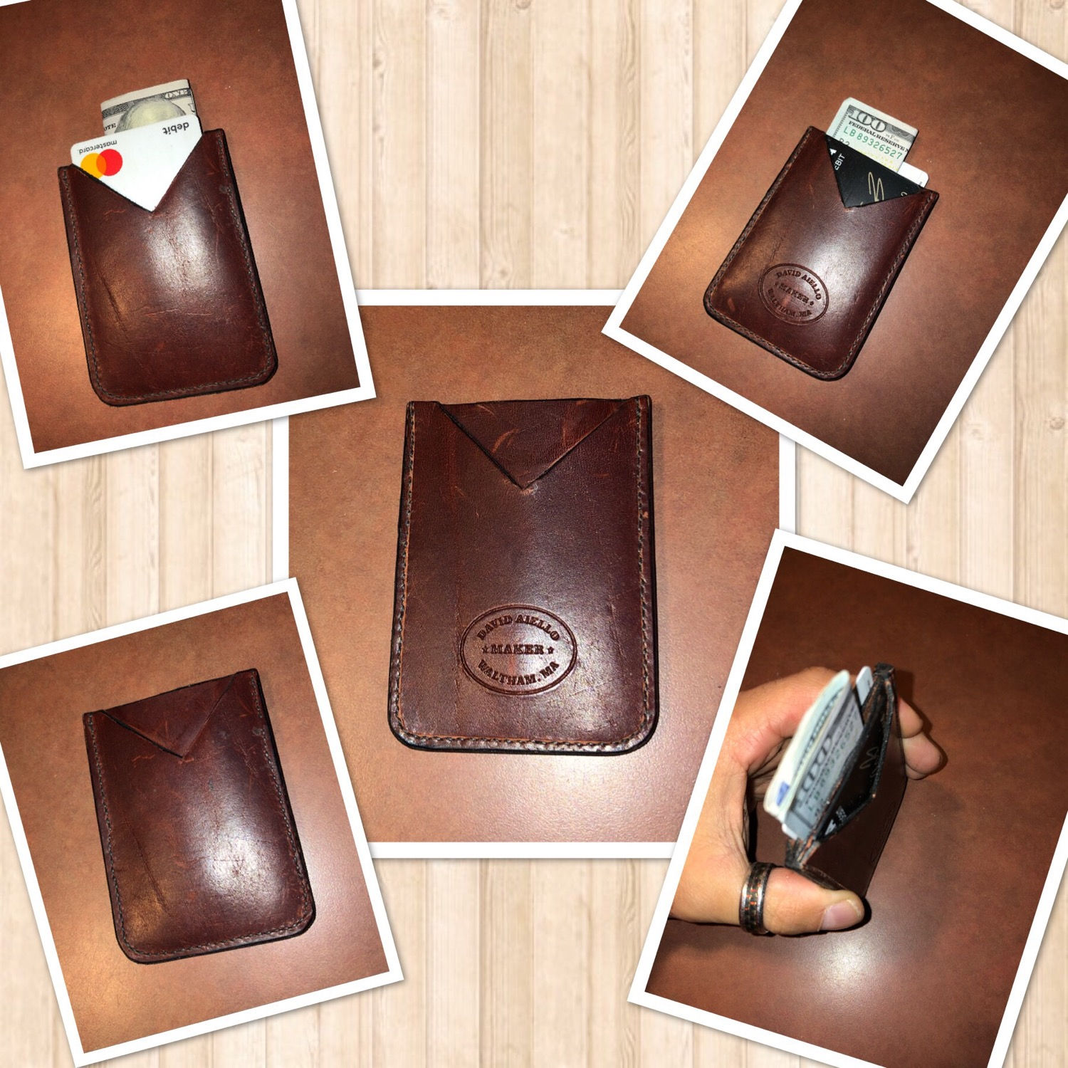 Leather minimalist wallet