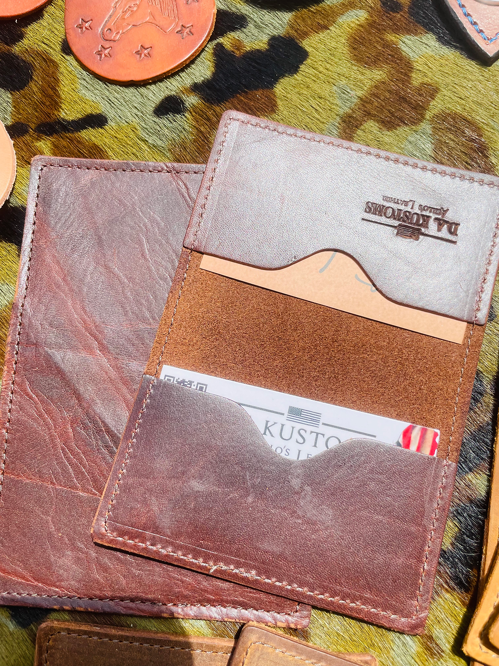 Thumbnail: Bifold leather wallet ( credit cards or business cards)