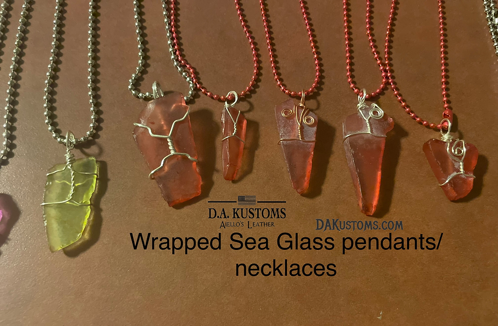 Thumbnail: Wrapped Sea Glass pendants