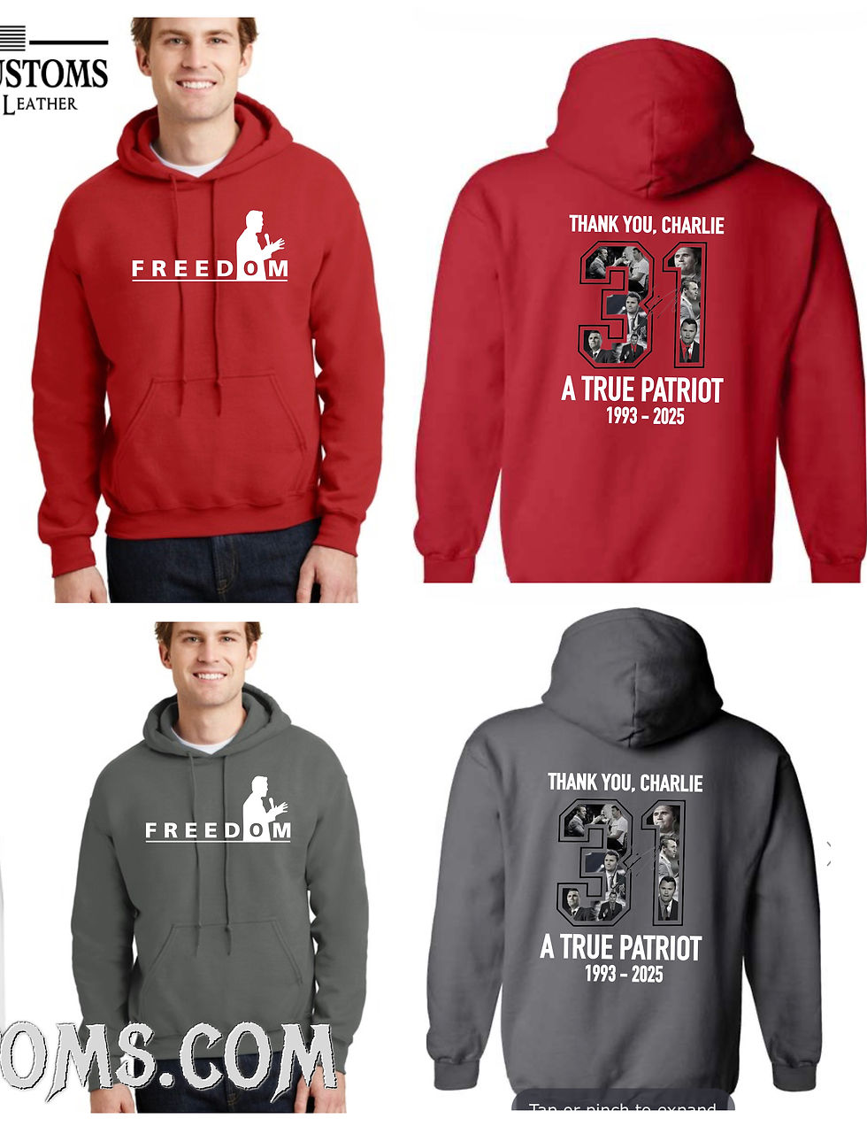 Thumbnail: Charlie Kirk “FREEDOM” hoodies TPUSA